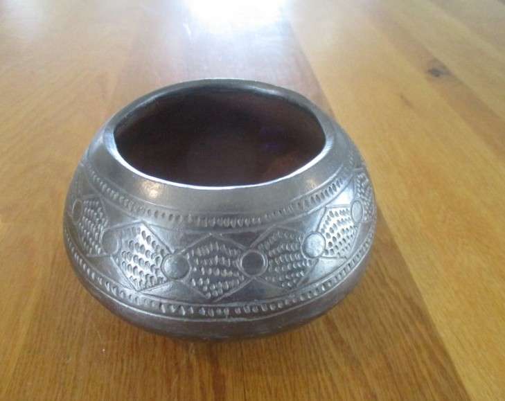 Glazed clay Zulu beer pot - great planter!