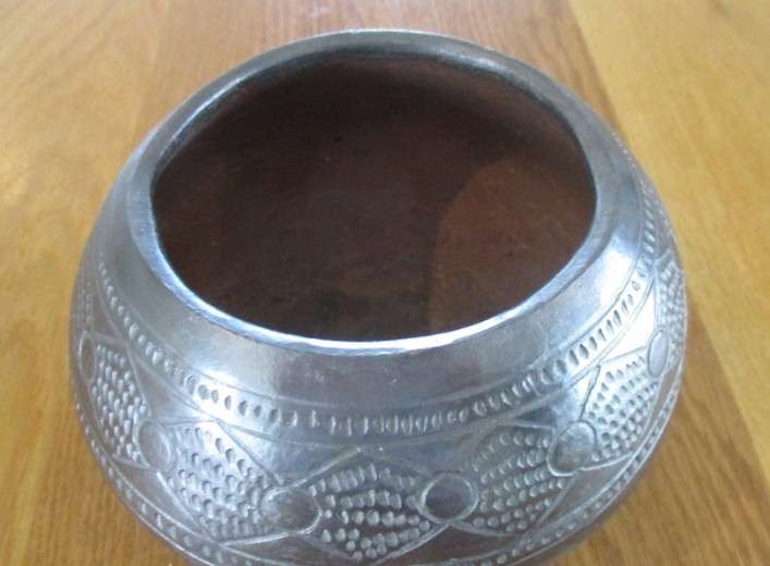 Glazed clay Zulu beer pot - great planter!