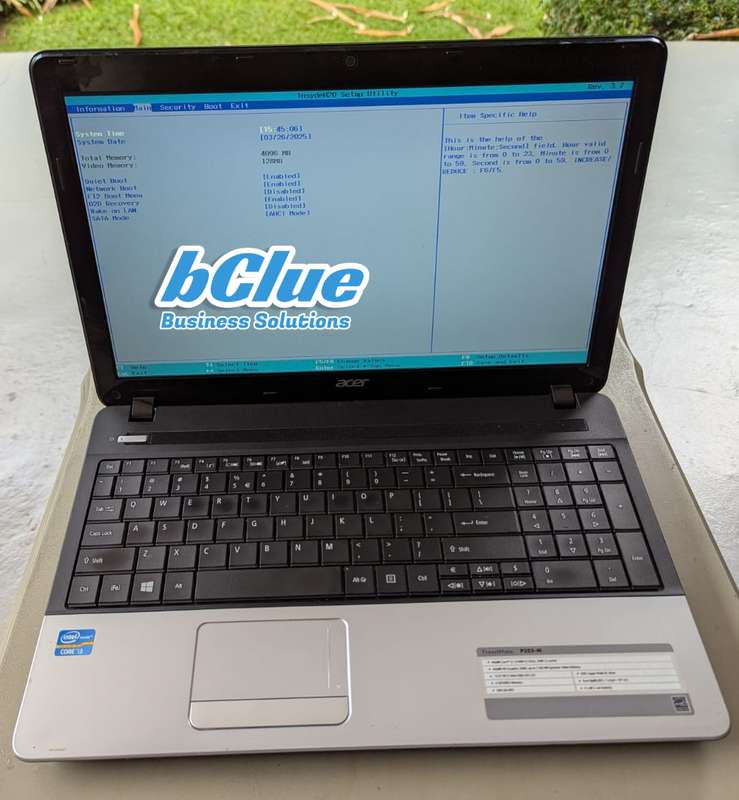 Acer Laptop i3, 8GB RAM, 256GB SSD