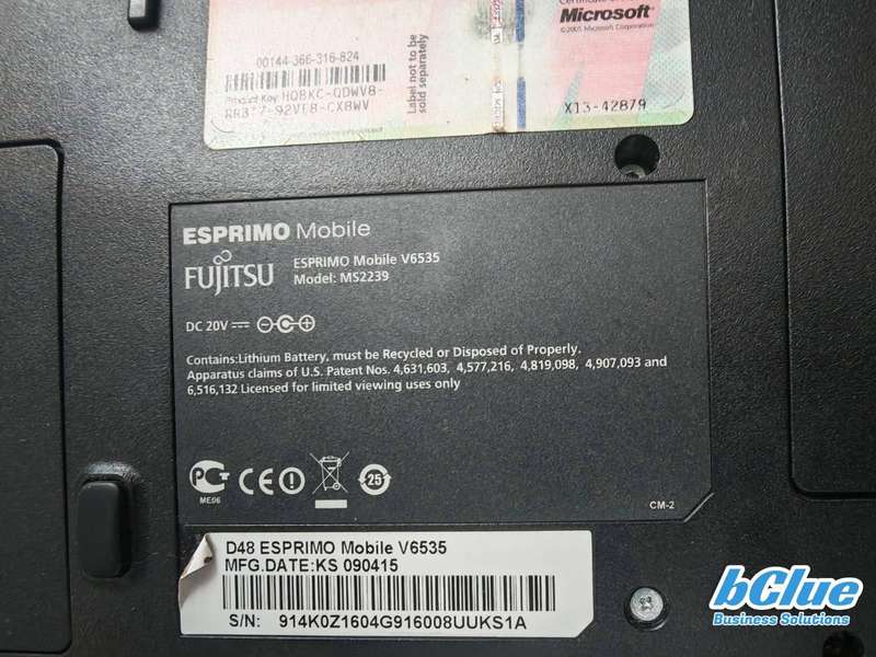 Futjitsu Laptop (Celeron CPU / 3GB RAM / 240GB SSD)