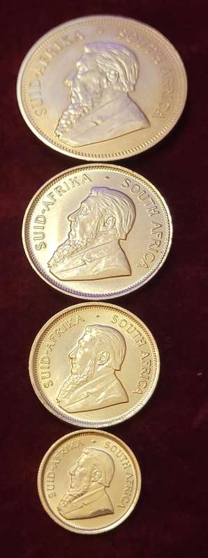 Set Kruger random (1/10th- 1/4- 1/2 & 1oz) Invest in gold