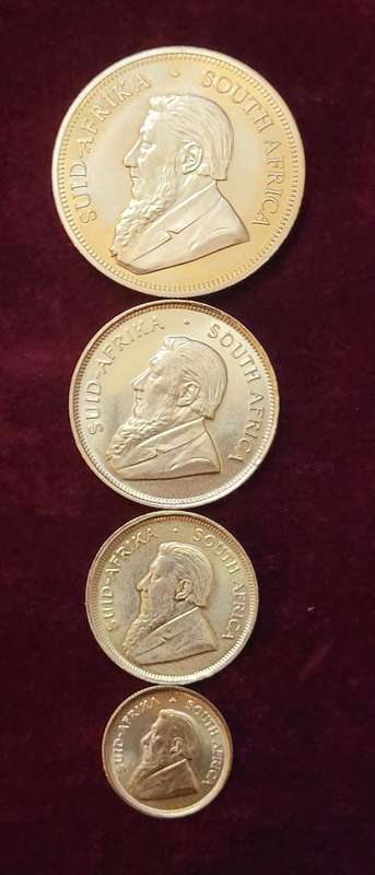 Set Kruger random (1/10th- 1/4- 1/2 & 1oz) Invest in gold