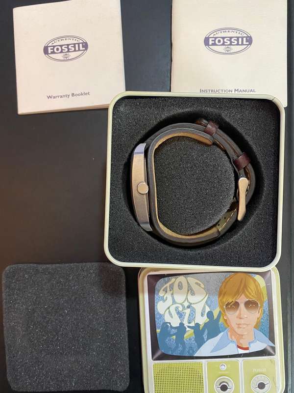 Fossil JR-9990 Men's Watch  Brand New, Unworn & Protective Stickers  Rare Collectible!