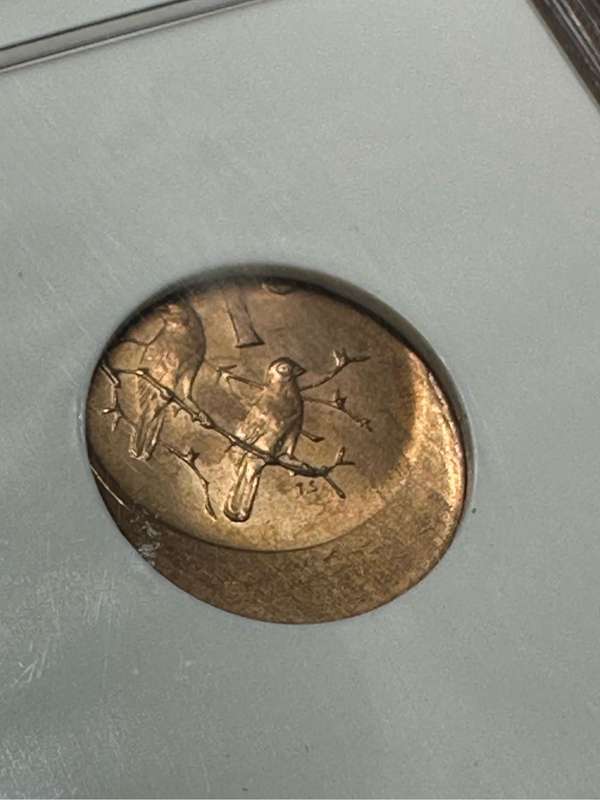 NGC graded error 1 cent coin