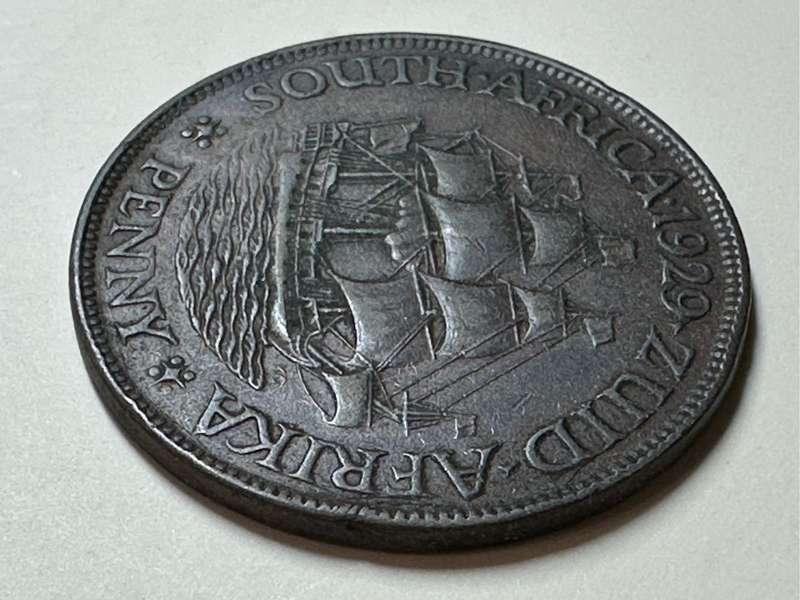 Union of SA 1929 1 penny coin