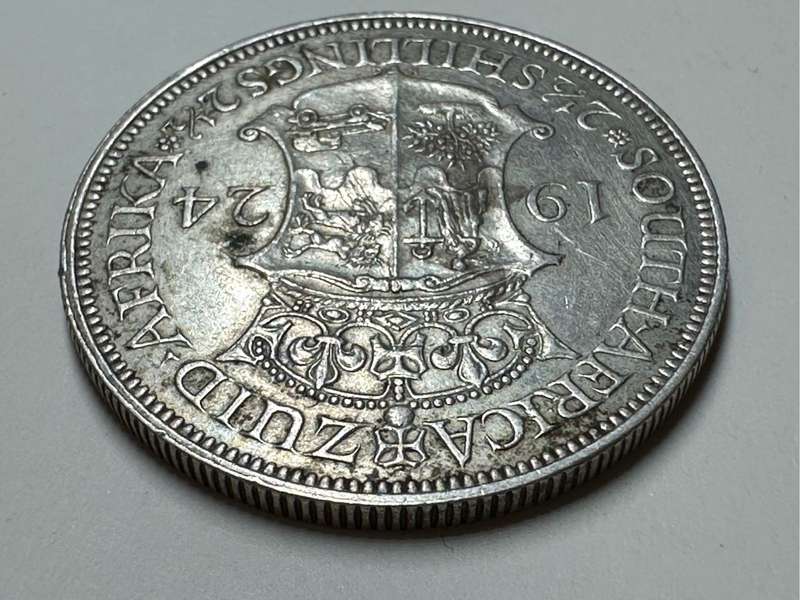 1924 Union of SA 2 1/2 shilling coin