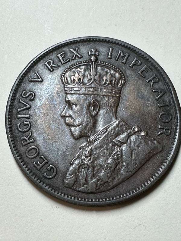 Union of SA 1929 1 penny coin