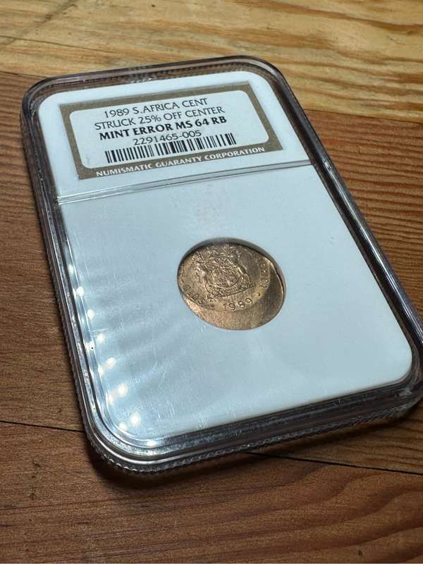 NGC graded error 1 cent coin