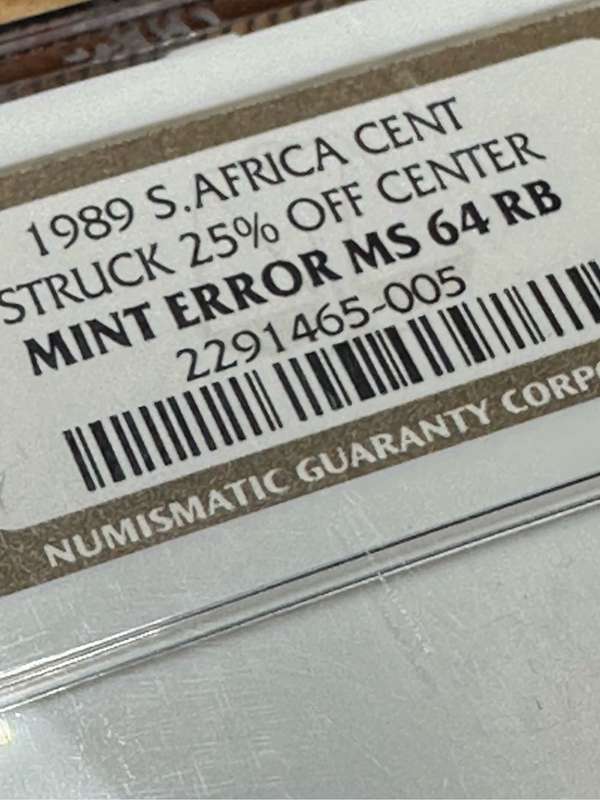 NGC graded error 1 cent coin