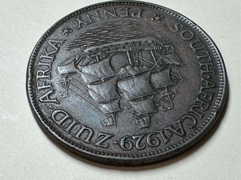 Union of SA 1929 1 penny coin