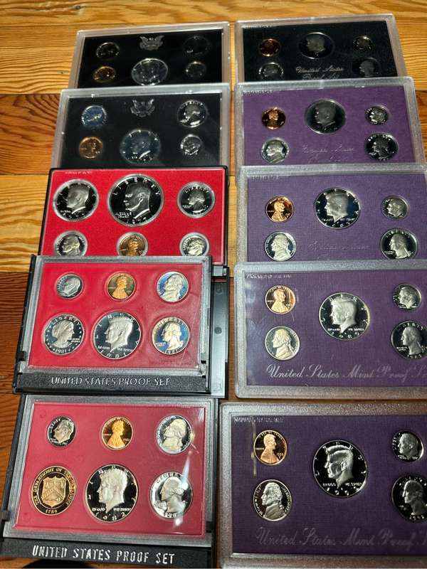 USA Proof coin sets ( x 10 )