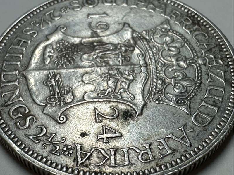 1924 Union of SA 2 1/2 shilling coin