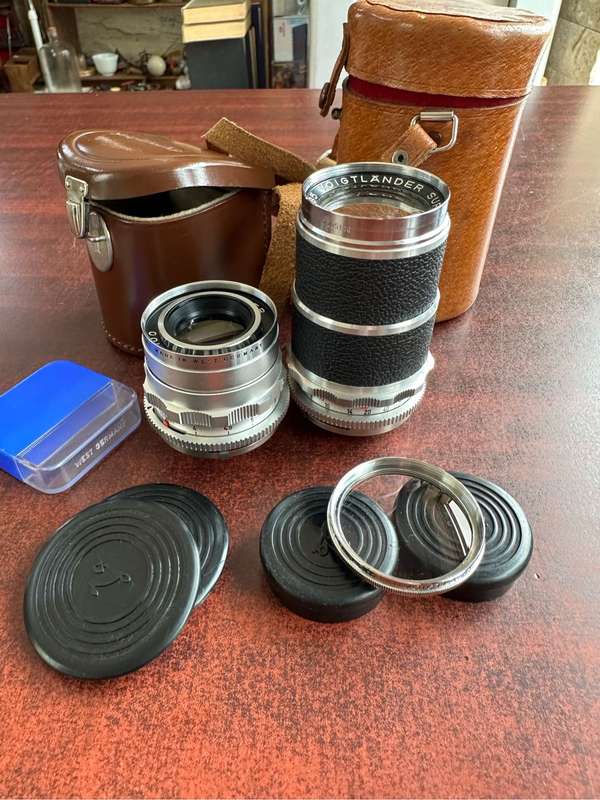 2 lenses by Voigtländer -  1:4 / 135 lense and a 1:4.8 / 100