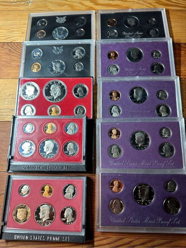 USA Proof coin sets ( x 10 )