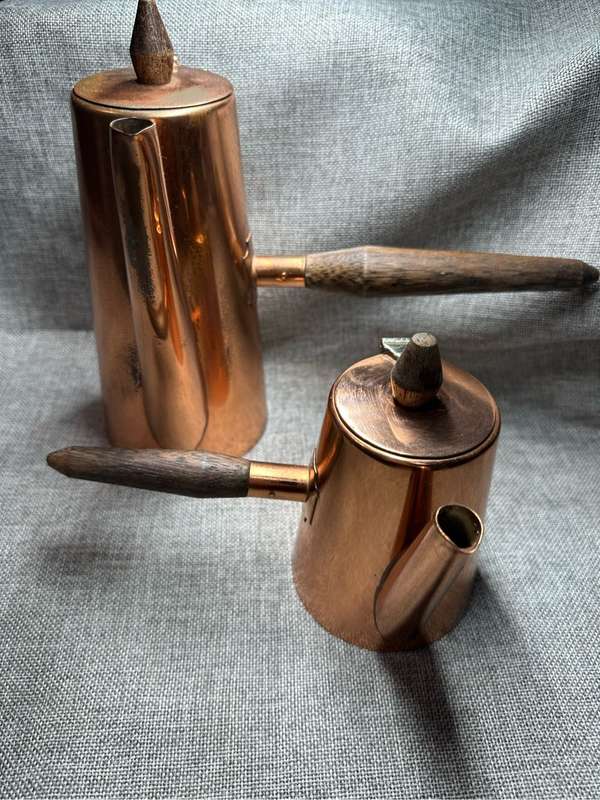 Retro copper coffee pots