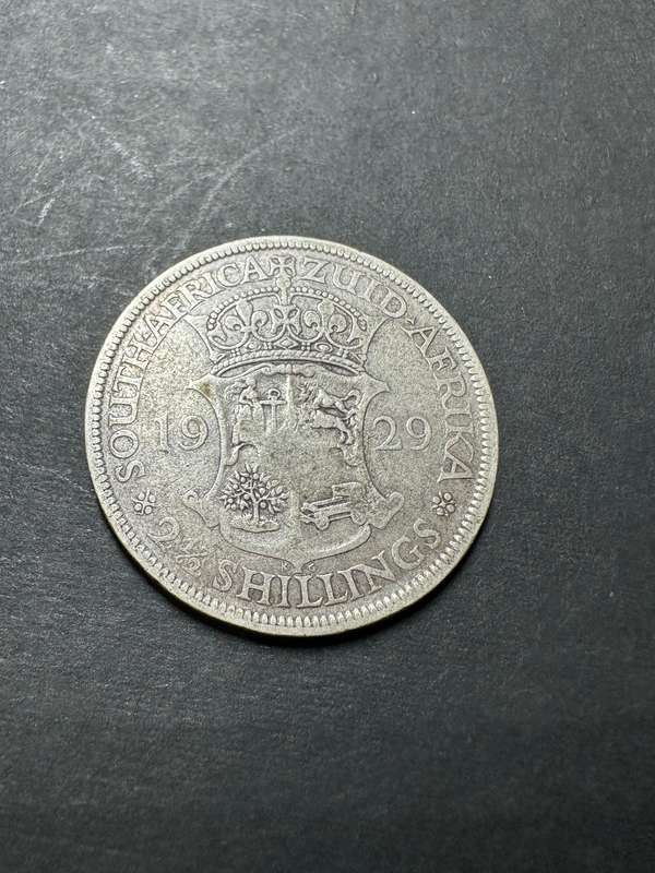 1929 2 1/2 shilling Union of SA coin