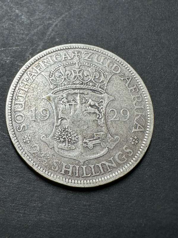 1929 2 1/2 shilling Union of SA coin
