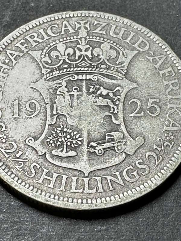1925 2 1/2 shilling union of SA coin
