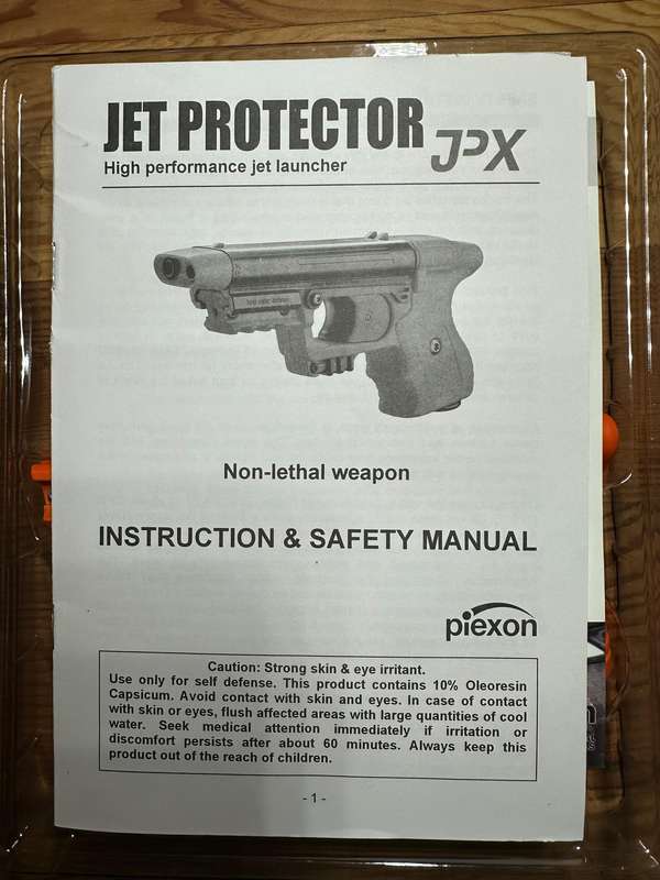 JPX Jet Protector - non lethal hand gun