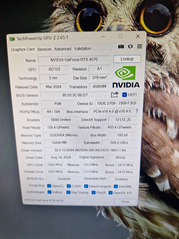 Palit RTX 4070 12GB Graphics Card