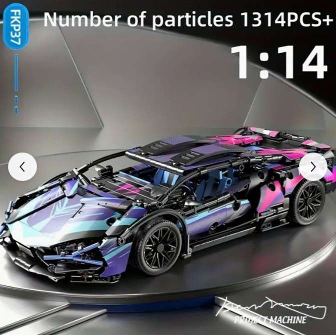 1300 piece Lamborghini Lego Style car - Brand New