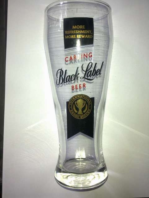 Carling Black Label 500ml Beer Glass
