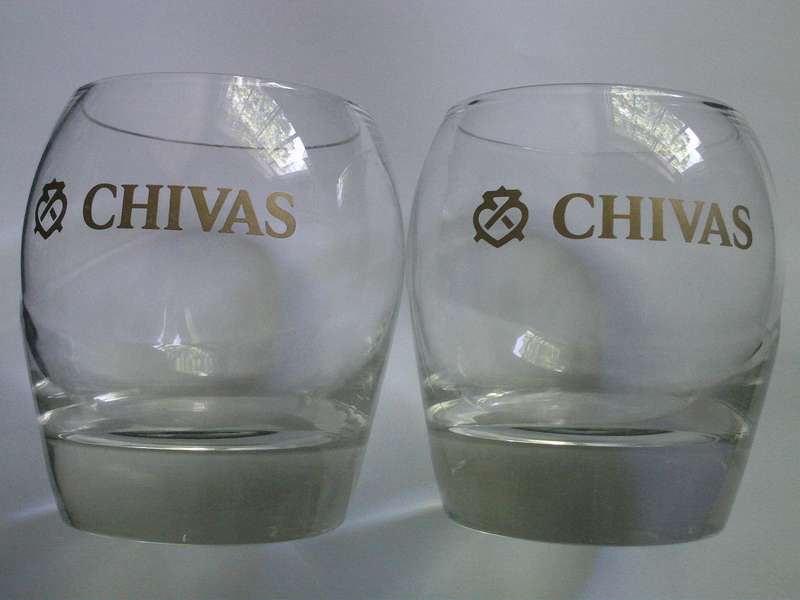 Chivas Regal Whiskey Glasses Pair Reduced to sell