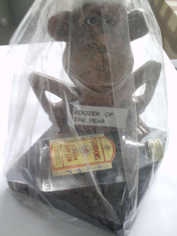Collectable Bar novelty - Boozer of the Year Monkey Reduced to sell