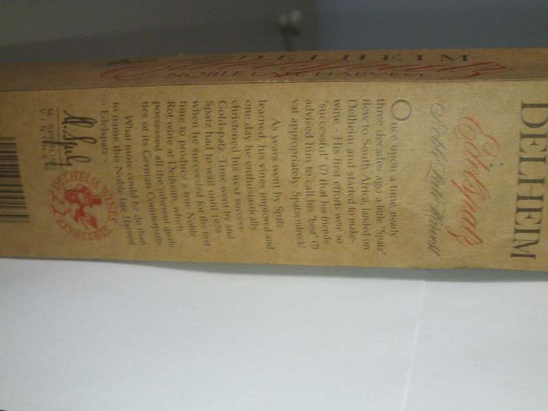 Delheim Edelspatz 2000 Millennium Collectable