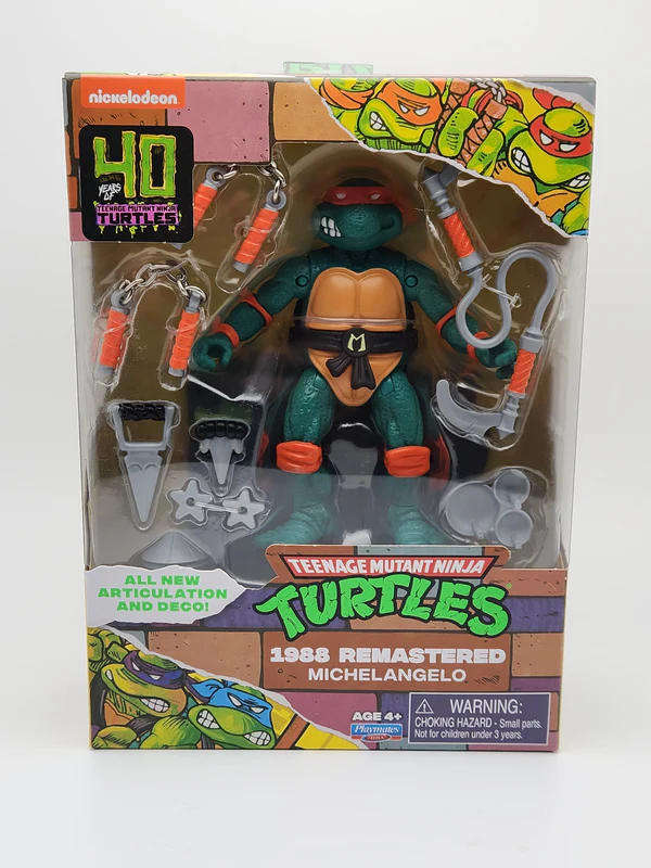 Michelangelo Teenage Mutant Ninja Turtles Remastered Walmart Exclusive TMNT vintage STYLE Playmates