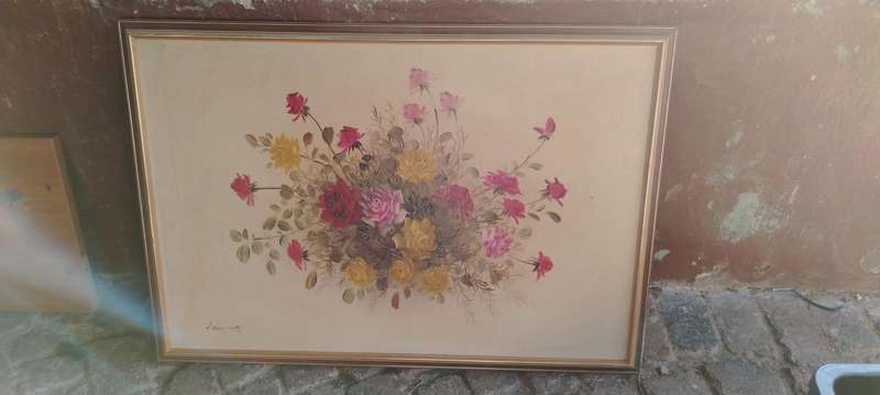 J WERNINK FLORAL OIL PAINTING