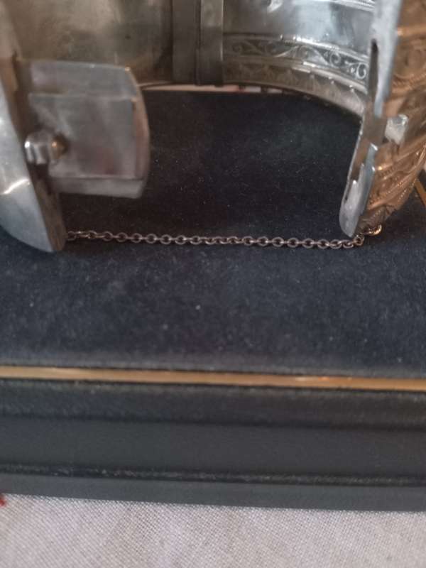 Antique Victorian Silver Clip/Hinge Bangle
