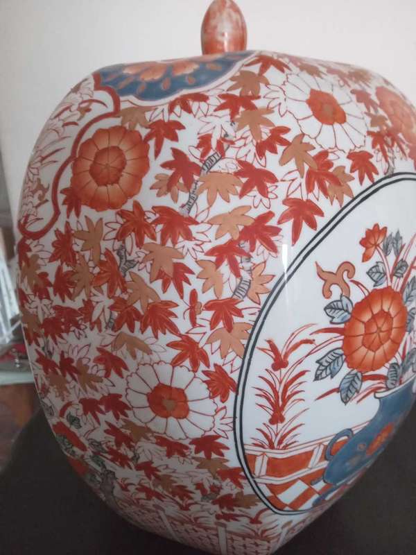 Large 20thC Chinese Porcelain Storage/Ginger Jar - ( COLLECTION ONLY)