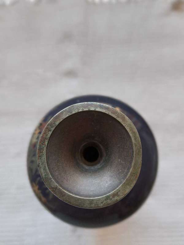 Rare Antique Miniature Meiji Period Cloisonne Enamel Vase - Hayashi? Jubei? (1868-1912)