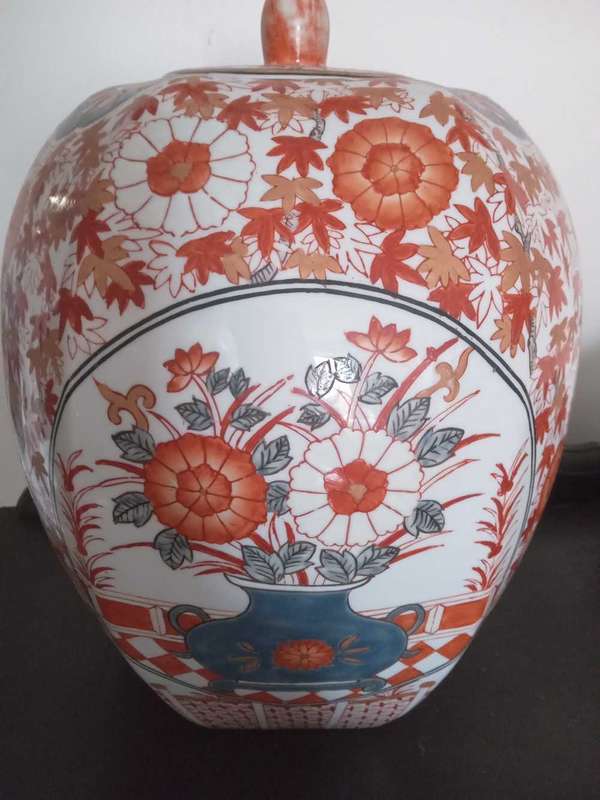 Large 20thC Chinese Porcelain Storage/Ginger Jar - ( COLLECTION ONLY)