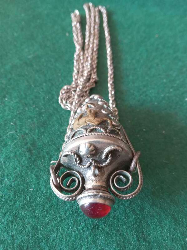 Vintage Egyptian Perfume Bottle Pendant