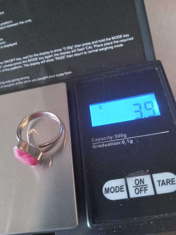 Sterling Silver And Tear Drop Shape Ruby Quartz Ring