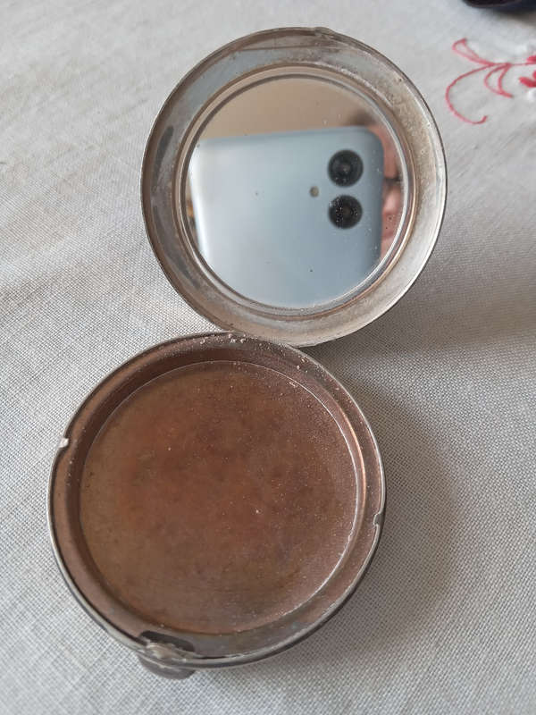 Antique Hallmarked Silver Powder Compact
