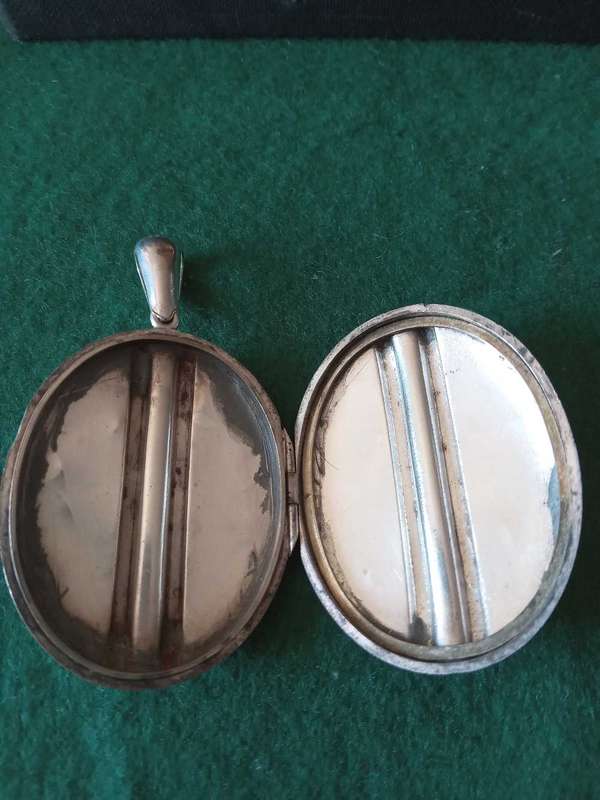 Large Antique Sterling Silver Locket