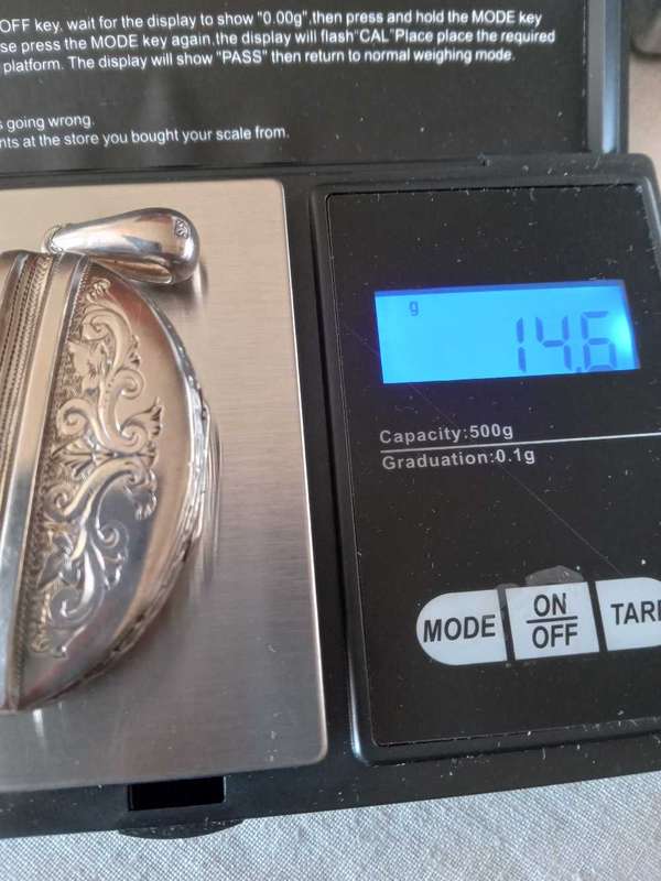 Large Antique Sterling Silver Locket