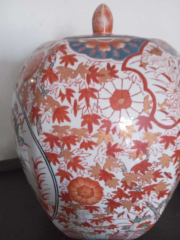 Large 20thC Chinese Porcelain Storage/Ginger Jar - ( COLLECTION ONLY)