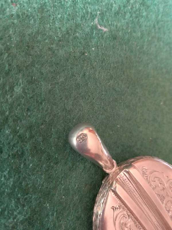 Large Antique Sterling Silver Locket