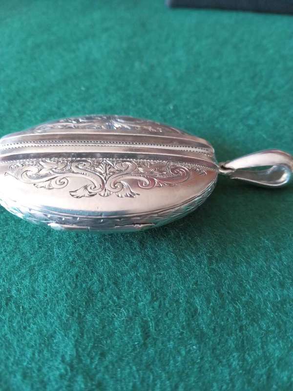 Large Antique Sterling Silver Locket