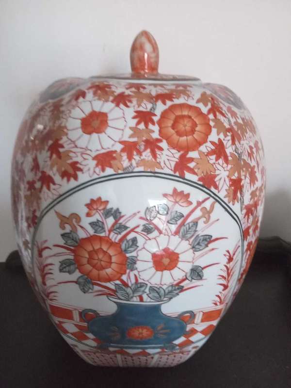 Large 20thC Chinese Porcelain Storage/Ginger Jar - ( COLLECTION ONLY)