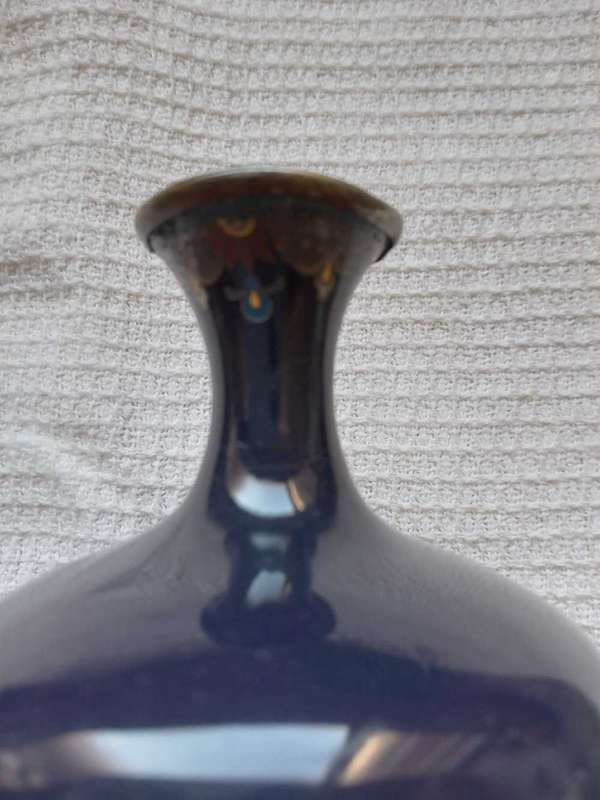 Rare Antique Miniature Meiji Period Cloisonne Enamel Vase - Hayashi? Jubei? (1868-1912)