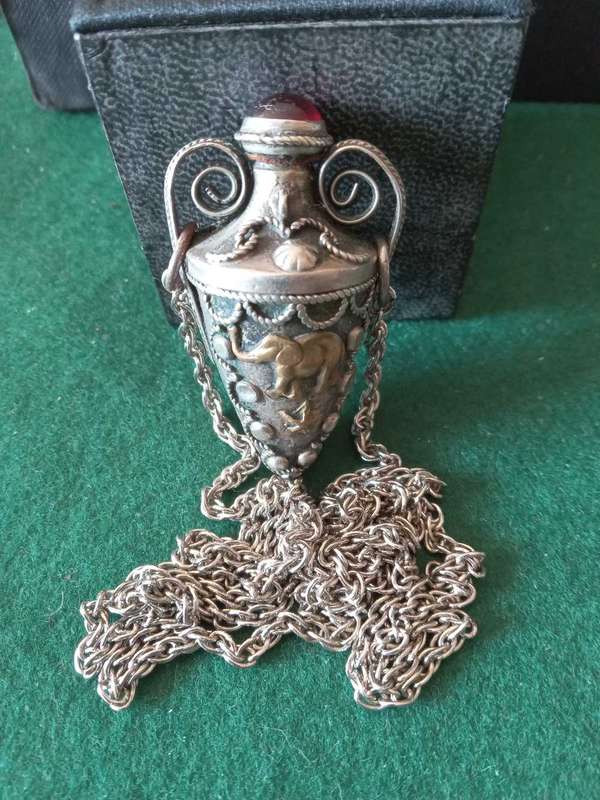 Vintage Egyptian Perfume Bottle Pendant