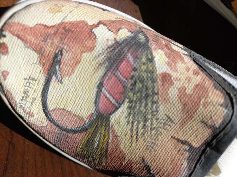 Handpainted canvas shoes