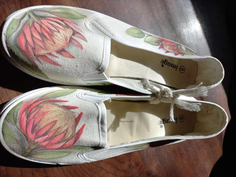 Handpainted canvas shoes