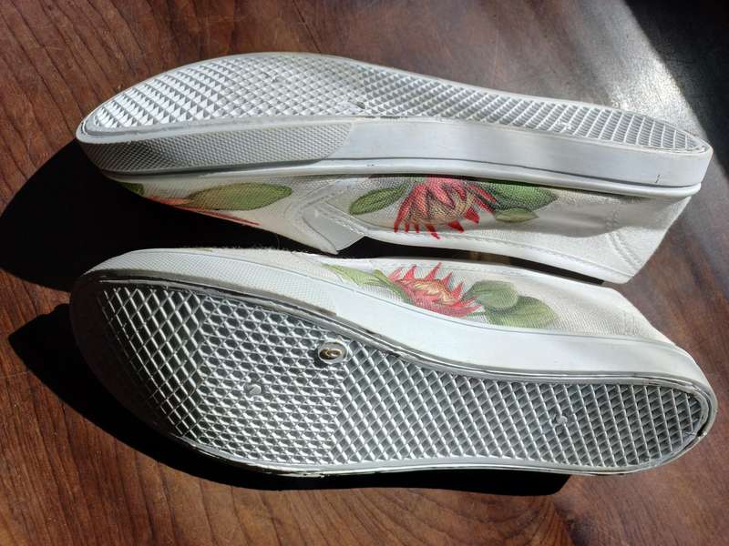 Handpainted canvas shoes