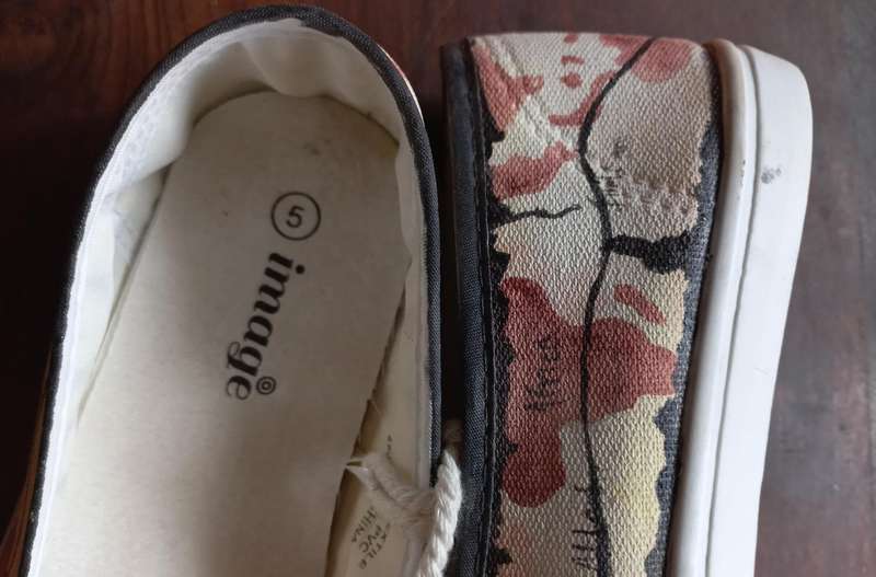 Handpainted canvas shoes